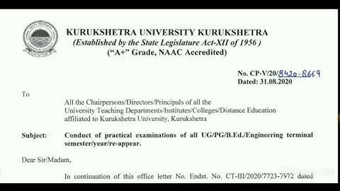Kuk practical notification for all. UG/ PG & B.Ed || Naveen Dahiya