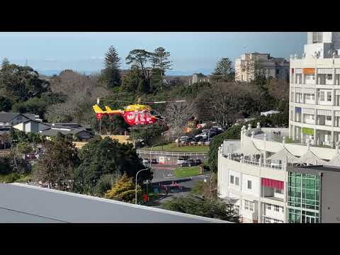 2021 06 24 - Westpac Rescue Helicopter taking off from Auckland Hospital