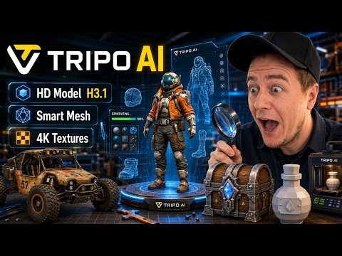 Thumbnail for Tripo AI – HD Model H3.1 & Smart Mesh for Fast AI 3D Creation