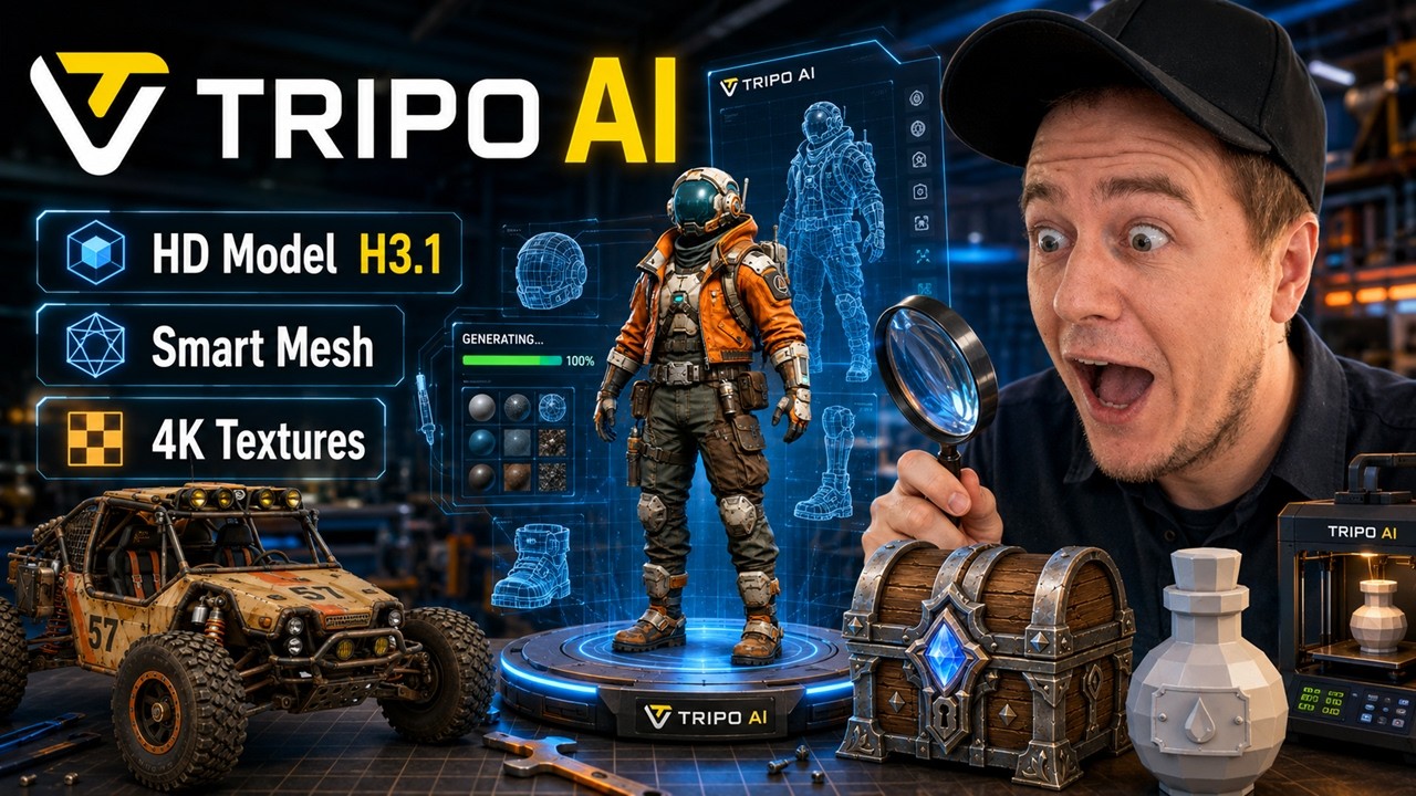 Tripo AI – HD Model H3.1 & Smart Mesh for Fast AI 3D Creation