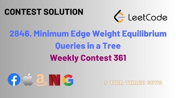 2846. Minimum Edge Weight Equilibrium Queries in a Tree || Weekly Contest 361 || Leetcode