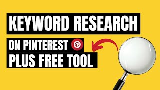 Pinterest Keyword Research + Pinterest Keyword Tool