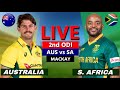 AUSTRALIA vs SOUTH AFRICA, 2nd ODI Match | Live Scores & Commentary | AUS vs SA LIVE MATCH
