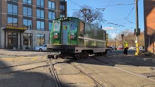 MBTA wire car in action