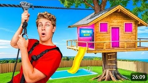I Built a SECRET Tree House in My Backyard!