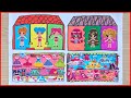 Sticker dán hình kể chuyện ngôi nhà búp bê, vẽ và tô màu - Sticker doll (Chim Xinh)