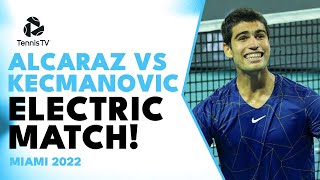 Carlos Alcaraz vs Miomir Kecmanovic First Meeting Thriller! | Miami 2022 Extended Highlights