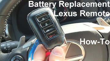 How-to Lexus IS GS RX ES NX UX LS Remote Key FOB Transmitter Battery Replacement Swap - How To