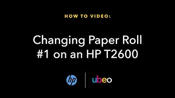 Changing Paper Roll #1 on an HP T2600
