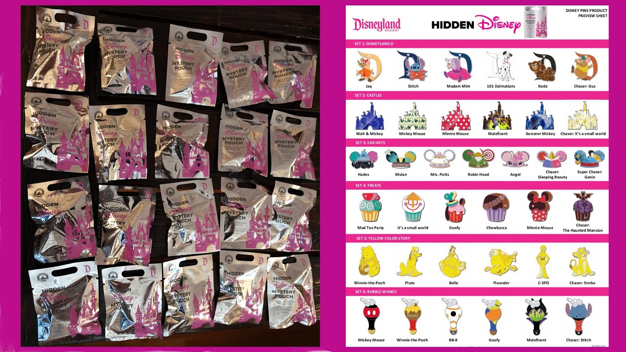 20 Packs!!! Disneyland 2025 Hidden Disney Wave B Pins unboxing!!!