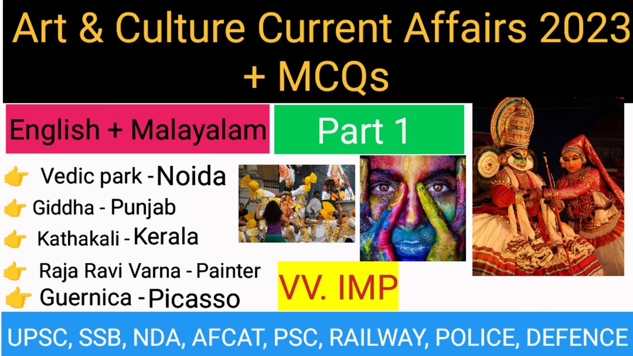 Art culture current affairs 2023 top question answers important