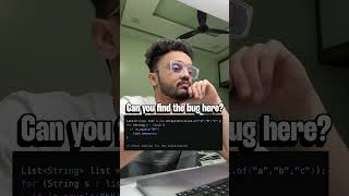 Can you find the bug in the code #code #java #backend #fypシ