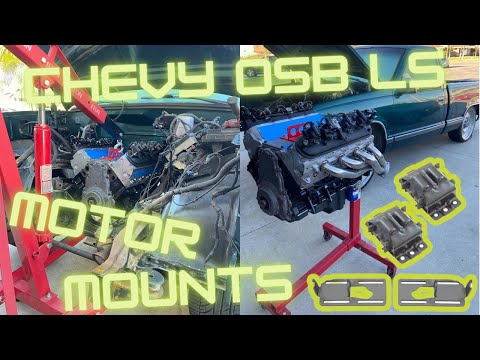 Chevy OBS LS swap motor mounts & slider plates - YouTube