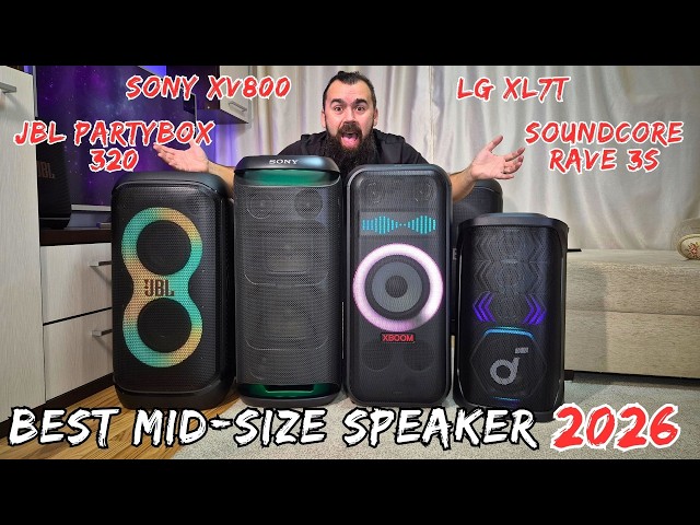 JBL Partybox 320 vs Sony XV800 vs Anker SoundCore Rave 3S vs LG