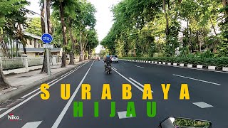 Indahnya Kota SURABAYA di Pagi hari, Sangat HIJAU REEEKKK!!!