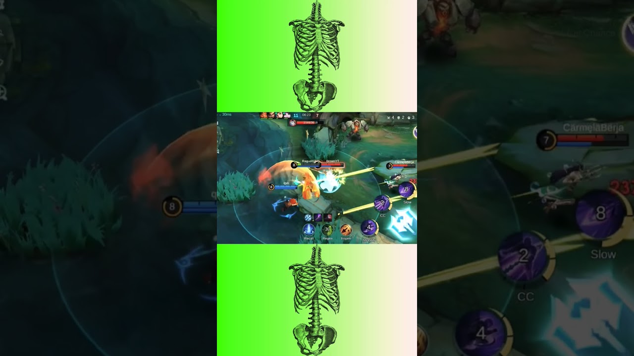 Mobile Legends Bone Spear Moskov Двойная помощь и смерть.