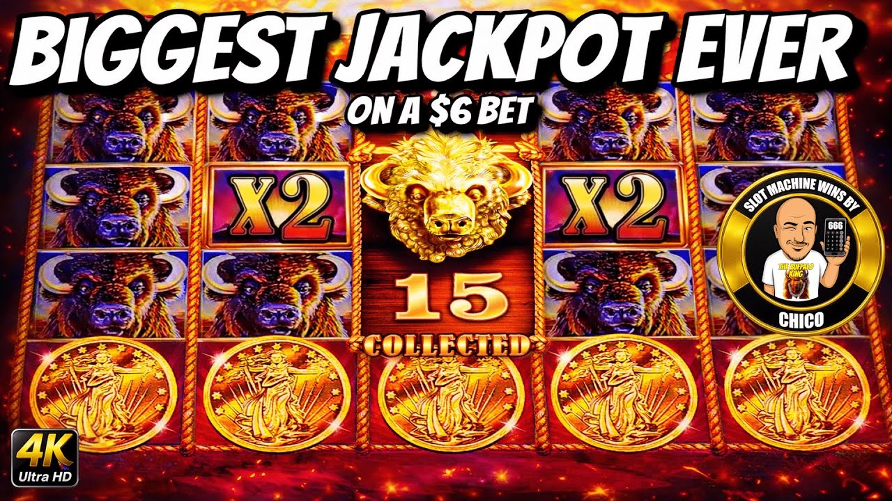 MY BIGGEST JACKPOT EVER - All 15 Heads on Buffalo Gold Slot Machine 