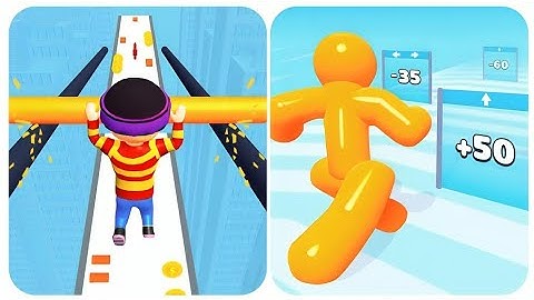Rails Roof Run Vs Tall Man Run 3D Update Max Level IOS, Android Gameplay