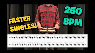 Single Stroke Roll Play Along | 120-250 BPM