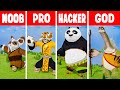 Minecraft KUNG FU PANDA 4 STATUE BUILD CHALLENGE - NOOB vs PRO vs HACKER vs GOD