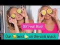 Fruit Riot DIY 💚🩷Can we copycat these?! @PurpleStars02 #diy #snacks #viral #bestfriend #challenge