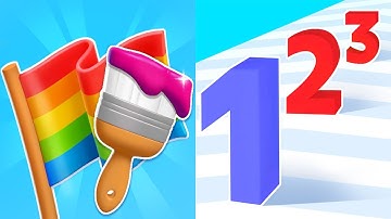 Flag Painters VS Number Master - All Levels Gameplay Android iOS #2