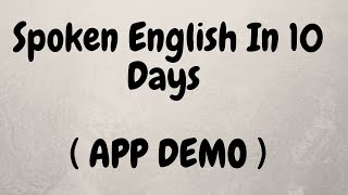 Speak Fluent English Using The App "Spoken English In 10 Days" screenshot 2