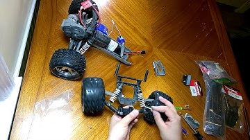 Traxxas stampede 2wd Chassis, Bulkhead and Front Skid Plate replacement video