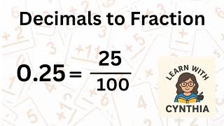 How to Convert Decimals to Fractions Easily Step-by-Step Math Lesson for Kids