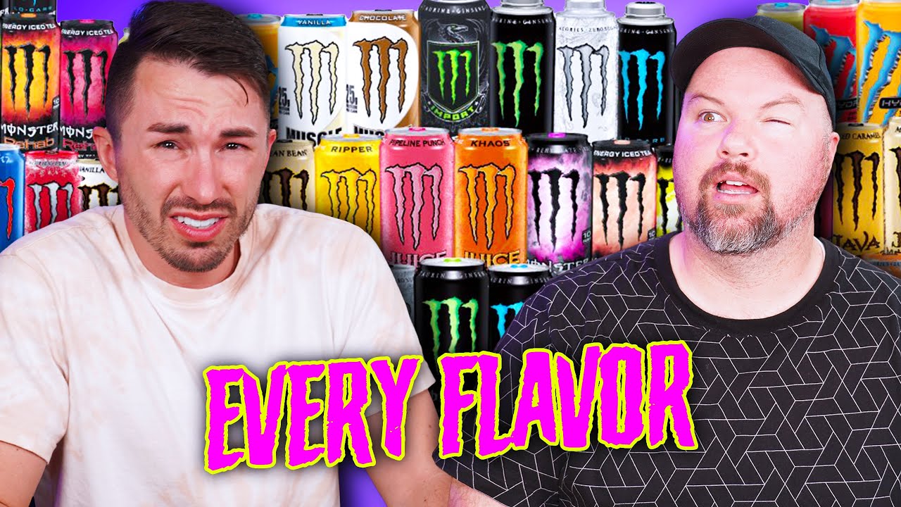 We Drink Every Flavor of Monster Energy for the First Time - RANKED!