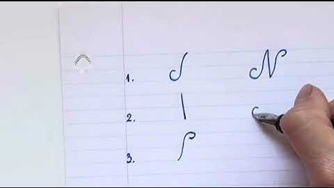How to write capital cursive letter N/ How to write cursive N for beginners