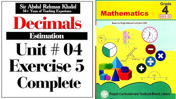 Exercise 5 Unit No 04 Class 4 | Estimation @educationuptoclass12
