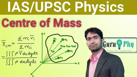 Center of Mass, IAS/UPSC Physics Lecture-7.0