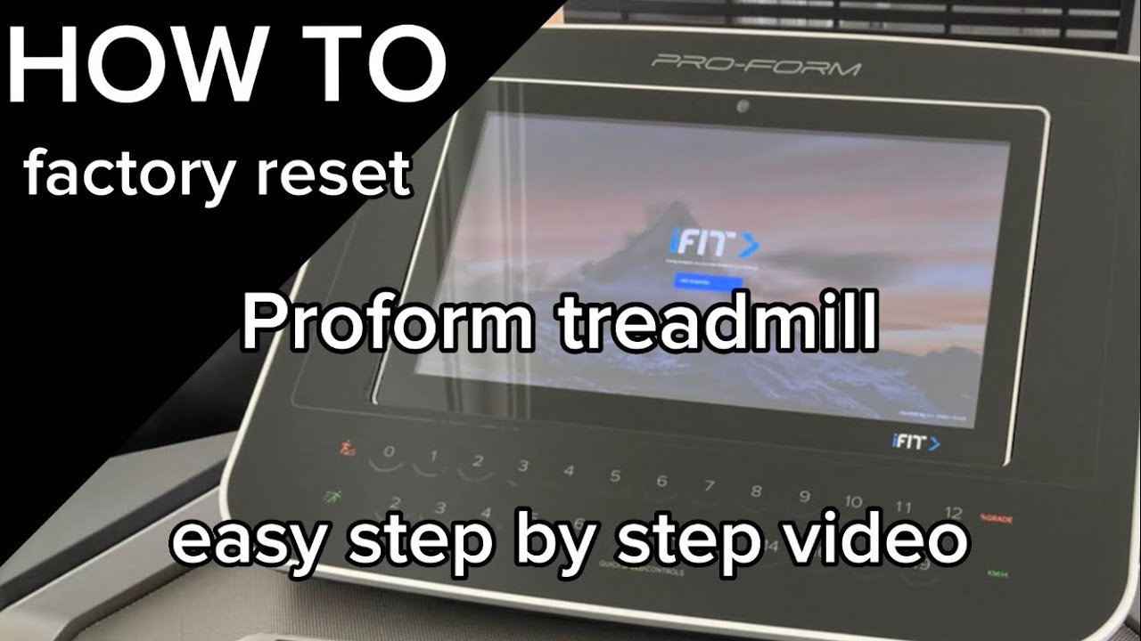 How to factory reset Proform treadmill   also known as pinhole reset