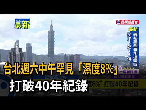 台北週六中午罕見「濕度8%」打破40年紀錄－民視新聞