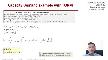 STRUCTURAL RELIABILITY Lecture 22 module 02: First order reliability methods (FORM) - examples