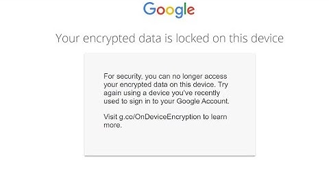 Fix your encrypted data is locked on this device problem solve | your encrypted data is locked