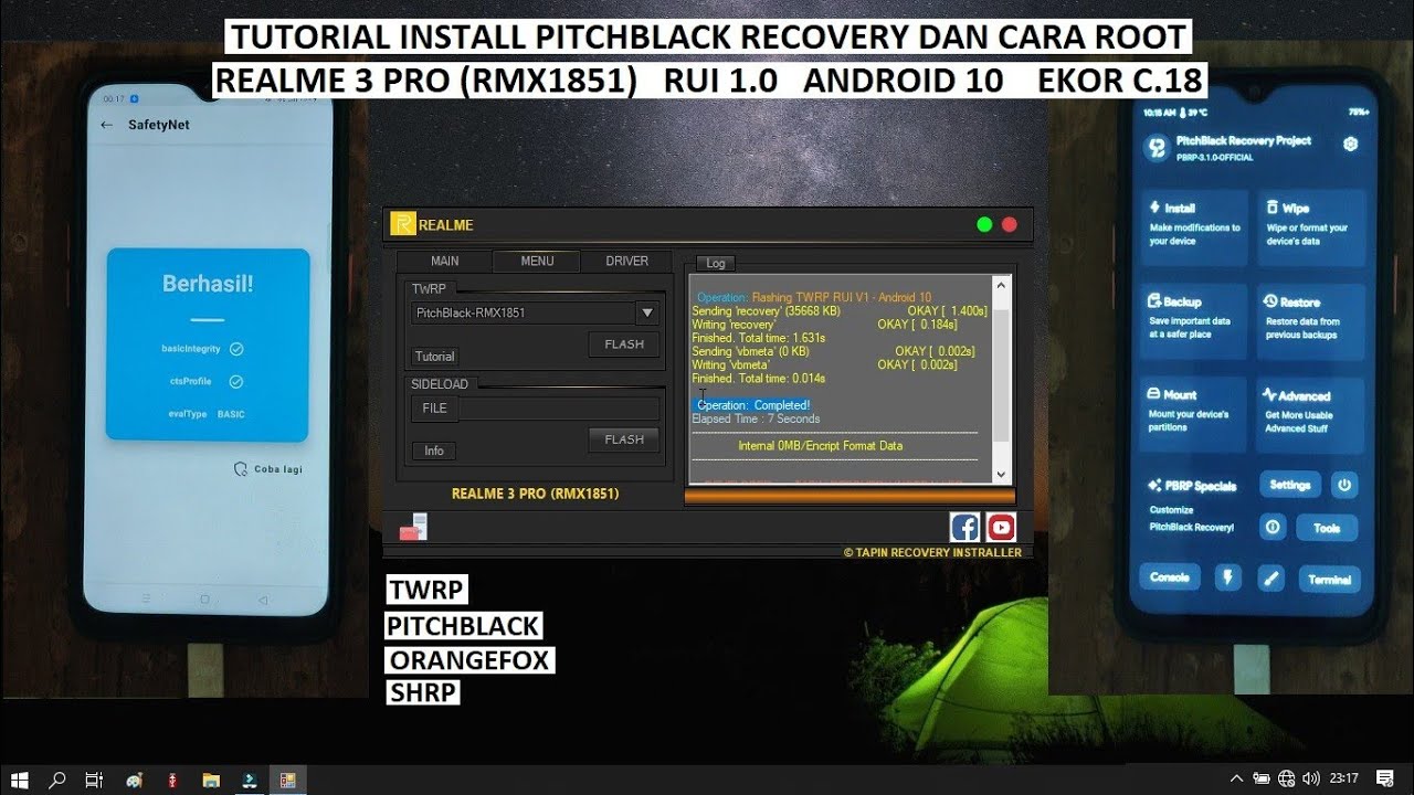 TUTORIAL INSTAL PITCHBLACK RECOVERY & ROOT | REALME 3 PRO | RMX1851 | RUI 1.0 | C.18 | ANDROID 10