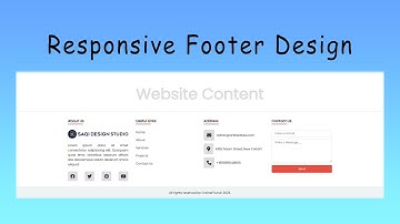 How to Create a Responsive Footer in HTML and CSS