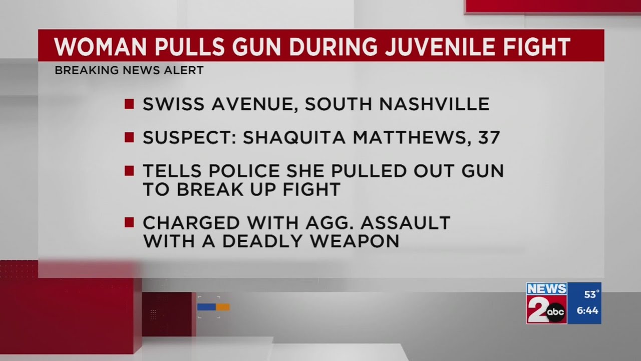 Woman charged with pulling out a gun to break up fight - YouTube