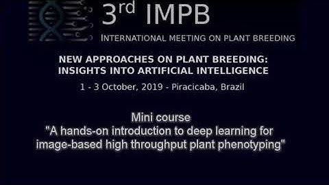 A hands-in introduction to deep learning for image-based high thoughput plant phenotyping