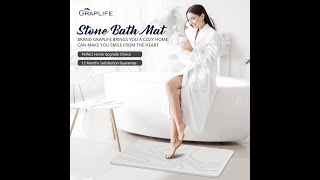 Graplife Stone Bath Mat-Dries Rapidly As You Can See
