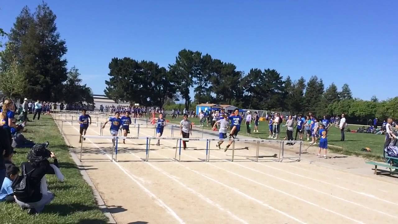 7th Grade Boys Hurdles at Cupertino Middle Slow Motion YouTube