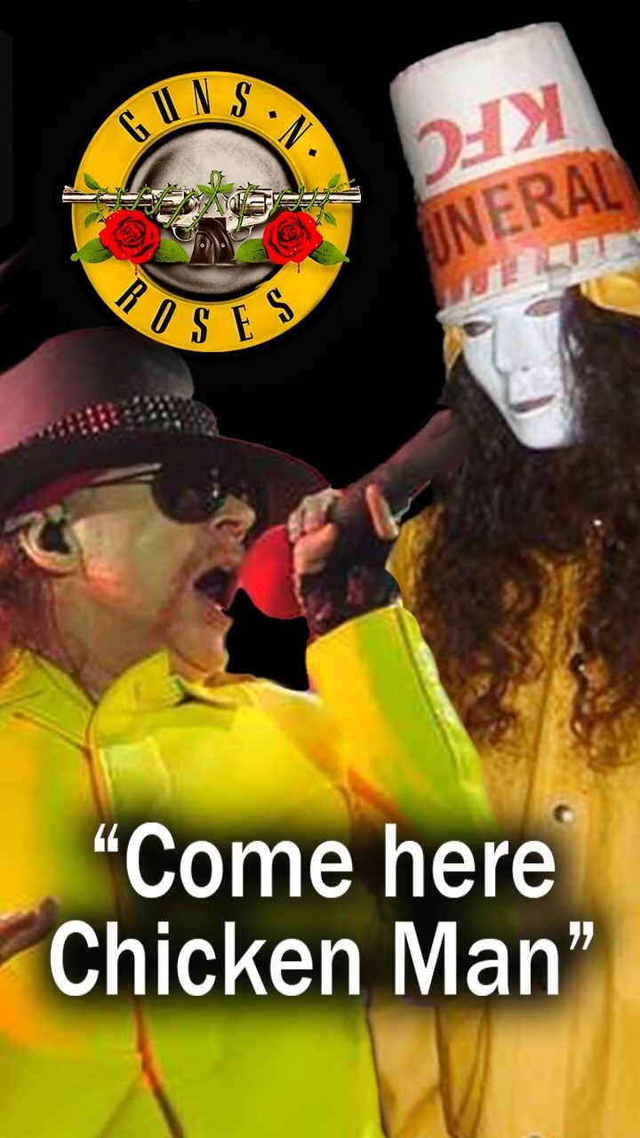 Axl Rose calls Buckethead over 🐔😂 #guitar #music #buckethead