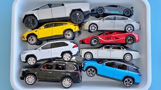 Box Full Of Diecast Cars - Tesla, Lamborghini, Toyota, Lexus, Bugatti, Ferrari, Rolls Royce, Nio