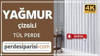 Yağmur Çizgili Tül Perde (4K) Perdesiparisi.com
