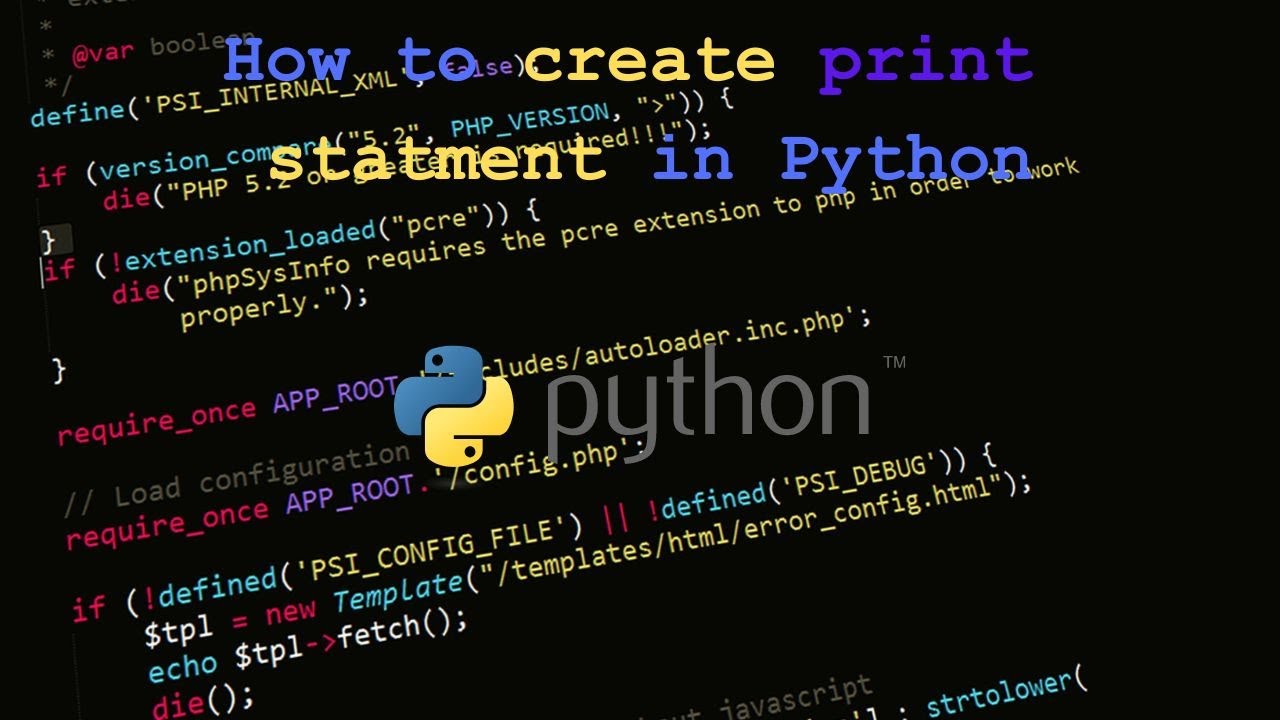 How To Create A Print Statement In Python YouTube How To Create A Print Statement In Python YouTube