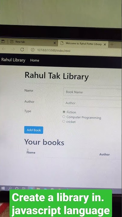 How To Create A Library Only JavaScript Language And HTML Code Thank ...
