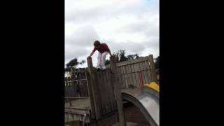 KID FACE PLANTS OF PLAYGROUND (funny fail)