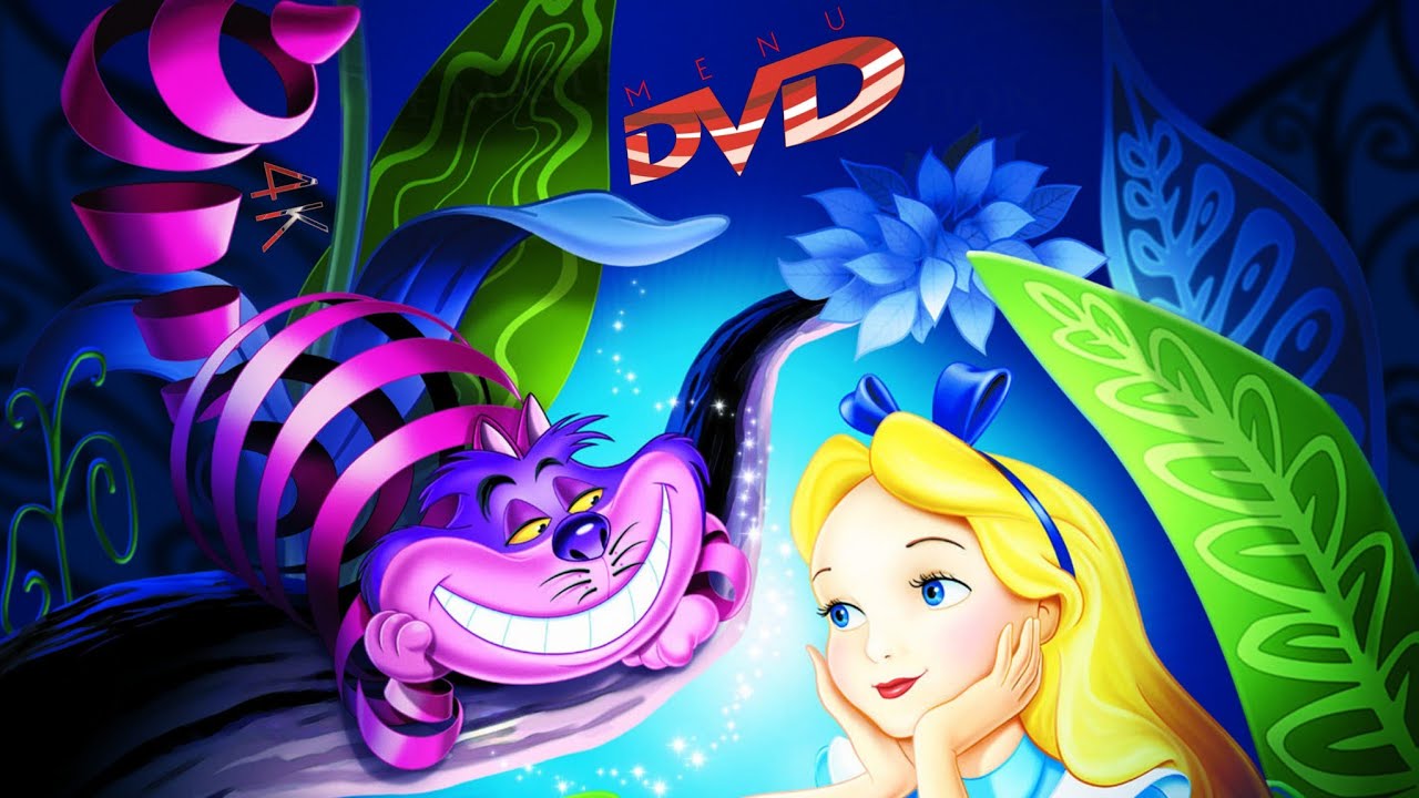 Menu DVD-Alice no País das Maravilhas - Edição Especial (De 1951-2004) Em 4K